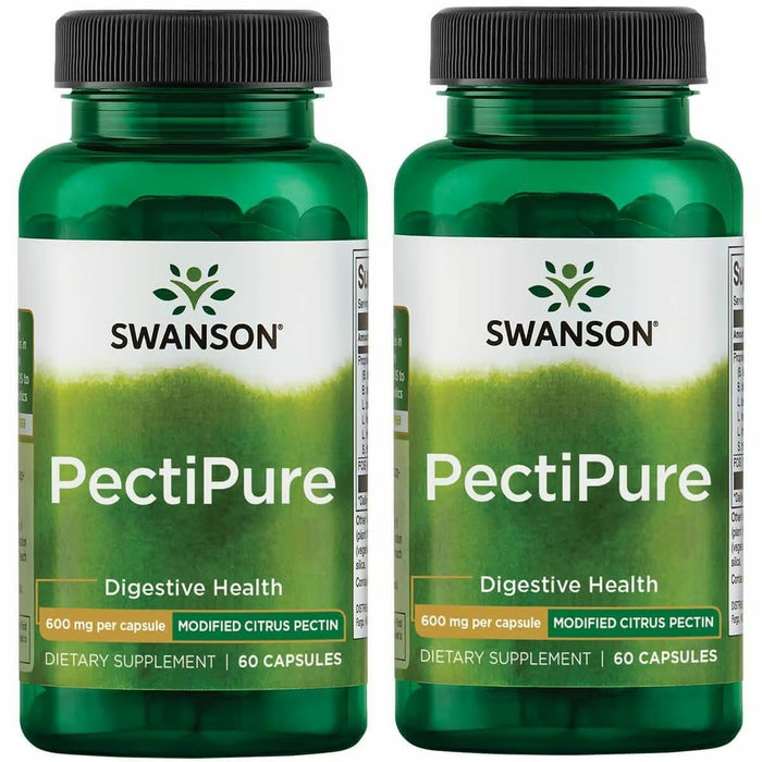 Swanson PectiPure Modified Citrus Pectin – Digestive & Cellular Support (600 mg) 2-Pack
