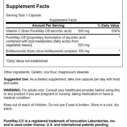 Swanson Pureway-Vitamin C 500mg with Bioflavonoids – 2-Pack (90 Capsules Each)
