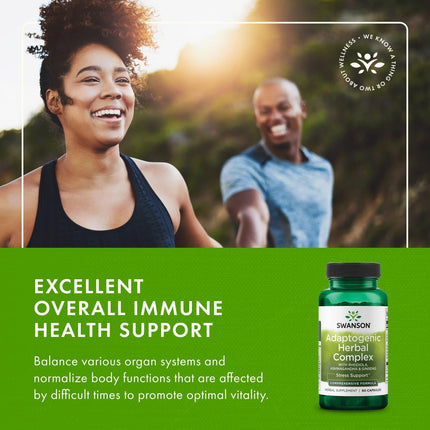Swanson Rhodiola Ashwagandha Ginseng Complex – Mood, Energy & Immune Support | 60 Capsules (3 Pack)