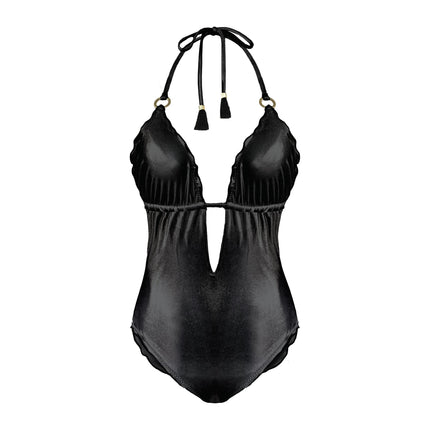 Black Metallic Swimsuit Anita