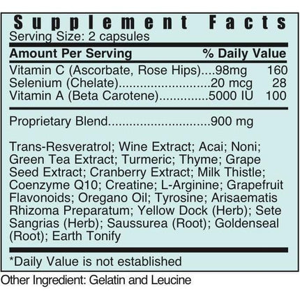 Systemic Formulas ROX Super Antioxidant with Resveratrol - 60 Capsules