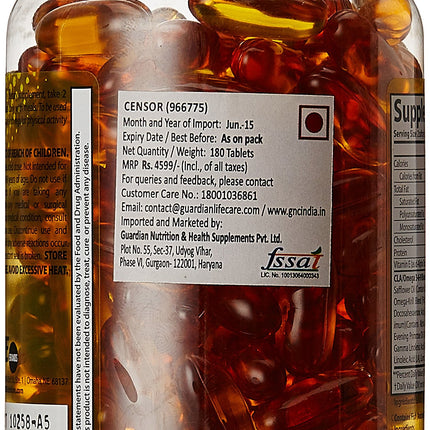 Censor - Fat Loss & Body Toning Supplement with CLA, Omega 3-6-9, 180 Softgels