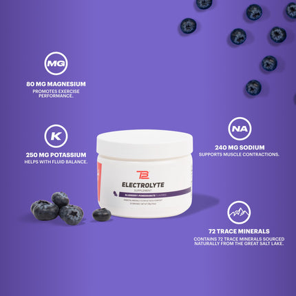 TB12 Electrolyte Powder Blueberry Pomegranate – Mineral-Rich Hydration