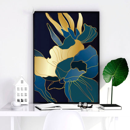 Living room artwork | set of 3 Teal wall art prints