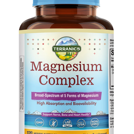 Terranics 5-in-1 Magnesium Complex 500mg | 5 Forms | Sleep & Heart Health