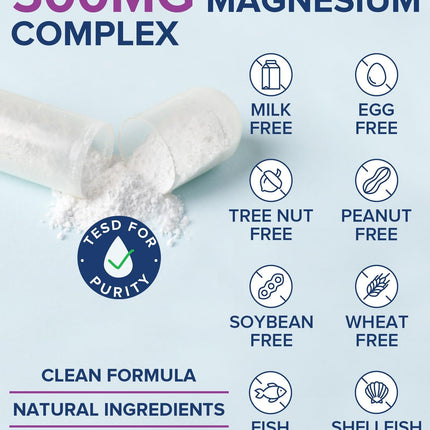 Terranics 5-in-1 Magnesium Complex 500mg | 5 Forms | Sleep & Heart Health