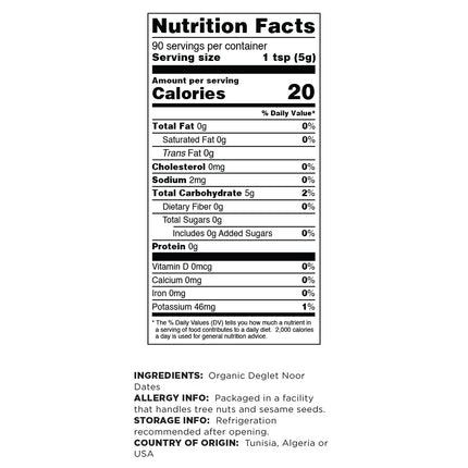 Terrasoul Organic Date Sugar 1 Lb - Low Glycemic, Unrefined | Pack of 2