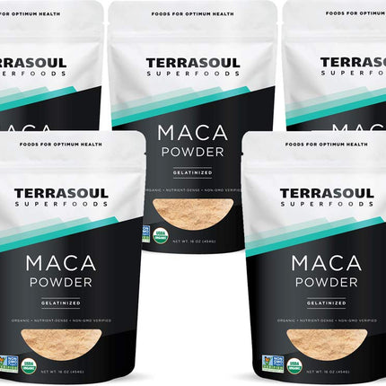 Terrasoul Superfoods Organic Gelatinized Maca Powder, 5 Lbs - Premium Quality | Supports Increased Stamina & Energy | Gelatinized for Easy Digestion