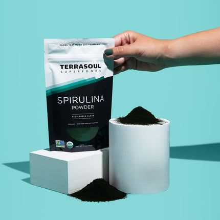 Terrasoul Organic Spirulina Powder – 6 oz (Pack of 2) | Vegan Protein & Green Superfood