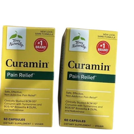 Terry Naturally Curamin – Curcumin for Circulation & Endorphin Support (60 Caps x 2)