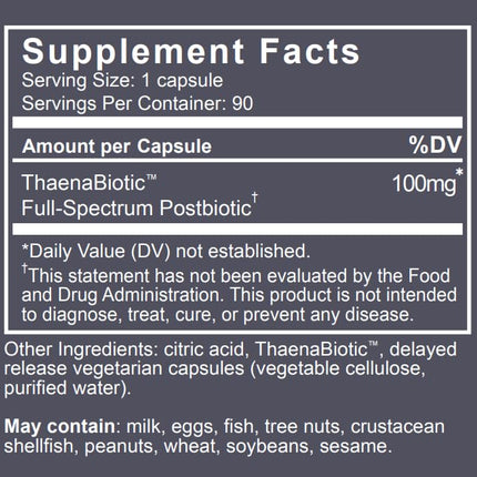 Thaena ThaenaBiotic Postbiotic - World's First Human-Derived Postbiotic Supplement - 90 Count