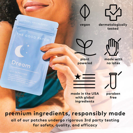The Good Patch Plant Powered Sleep Support - Melatonin Dream Patch (24 Patches)
