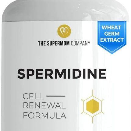 The Supermom Spermidine Supplement – 60 Veg Capsules, 1000 mg + BioPerine