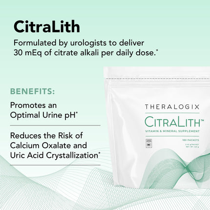 Theralogix CitraLith Kidney Health Supplement – Citrate, Magnesium & B6 | NSF Certified