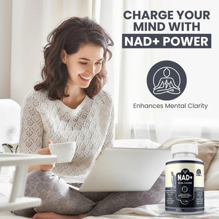 GI.DA. Culture NAD+ NMN Capsules with Resveratrol – USA Made, 90 Count, Energy & Healthy Aging