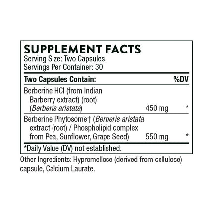 THORNE Berberine Dual Action Formula with Phytosome Plus | Heart, Immune, GI & Cholesterol Support