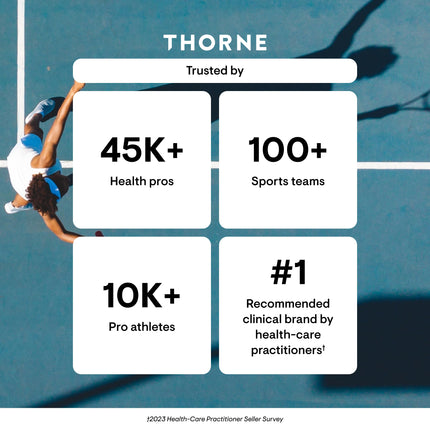THORNE Creatine + BCAAs Powder – Peach Mango, NSF Certified for Sport – 30 Servings