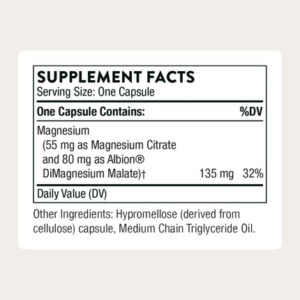 THORNE Magnesium CitraMate - Magnesium Citrate & Malate Supplement - 90 Servings