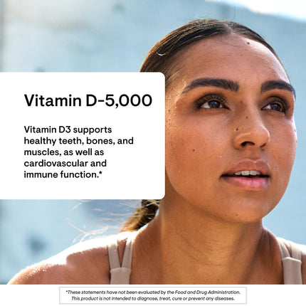 THORNE Vitamin D-5000 | D3 for Bones, Immune & Performance | NSF
