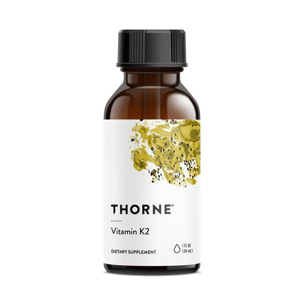 THORNE Vitamin K2 Liquid (1 mg/Drop) – Heart & Bone Support, Gluten/Dairy/Soy Free | 1 Fl Oz