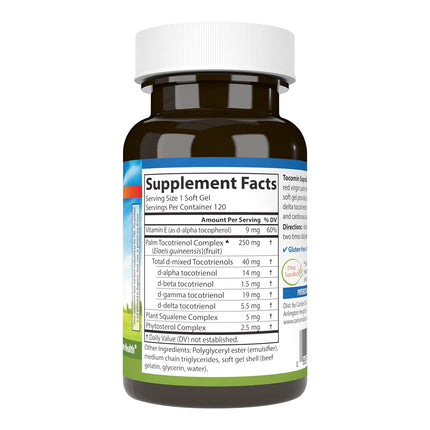 Carlson Tocomin SupraBio Full Spectrum Tocotrienol Complex - 120 Softgels | Non-GMO
