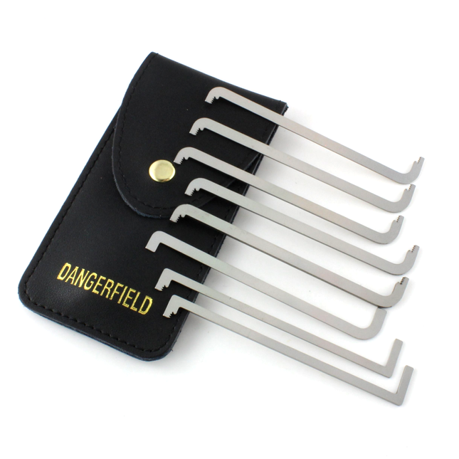 Dangerfield Extended TOK Top of Keyway Tension Wrenches + Case