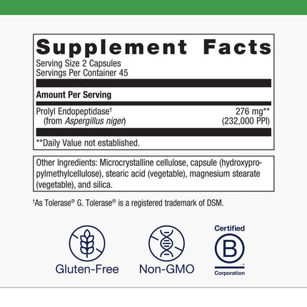 Metagenics SpectraZyme Gluten Digest Enzymes – 40 Capsules – Non-GMO & Vegetarian