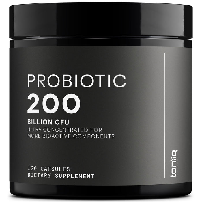 Toniiq 200 Billion CFU Probiotic - 30 Strains, Shelf-Stable, Extended Release Capsules
