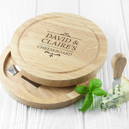 Personalised Traditional Couple's Cheese Board Set