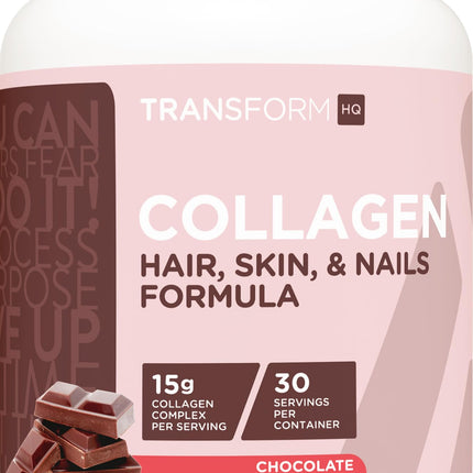 TransformHQ Beauty Collagen Chocolate (30 Servings) - Hair, Skin & Nails