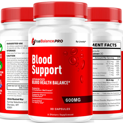 True Balance Blood Support Pro Glycogen Capsules - 2 Pack, Maximum Strength