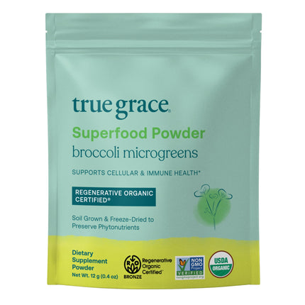 True Grace Broccoli Microgreens 0.4 oz – Immune Support, Vegan