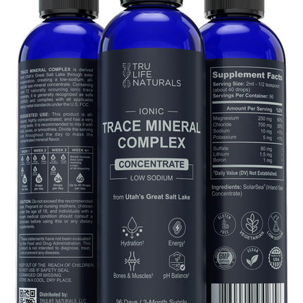 TRULIFE NATURALS Trace Mineral Complex – 8 oz, 72+ Ionic Minerals