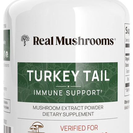 Real Mushrooms Turkey Tail Capsules – Organic, Vegan, 90 Count