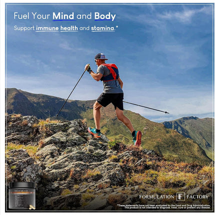 Formulation Factory Shroom Vroom 10-in-1 Mushroom Supplement — Focus, Energy & Immune Support