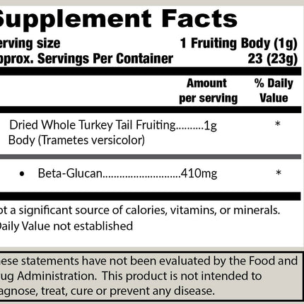 Turkey Tail Mushroom Fruiting Body – Lab-Verified 41.2% Beta-Glucans for Tea | Amber Glass Jar