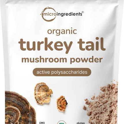 Turkey Tail Mushroom Powder 50:1 Extract - 8 oz Organic Freeze-Dried | Immune Support & Cellular Health (Pet Friendly)