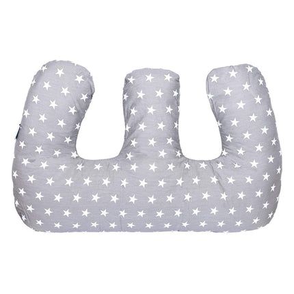 Twin Pregnancy Nursing Pillow - White Stars