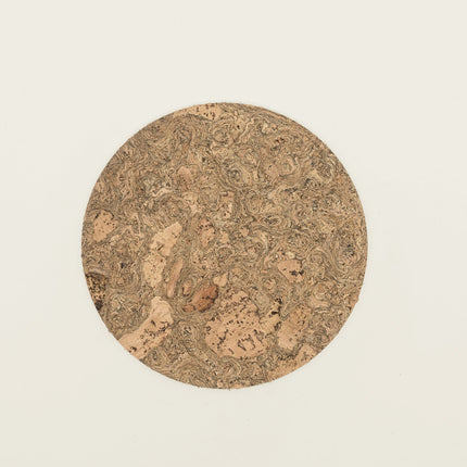 Set of 4 Cork Placemats | Twist Black | Round