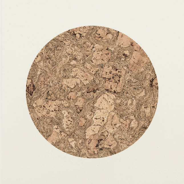 Set of 8 Cork Placemats | Twist Black | Round