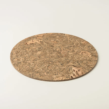 Set of 4 Cork Placemats | Twist Black | Round