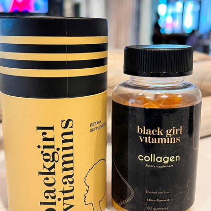 Black Girl Vitamins Collagen Gummies – Hair, Skin & Nails Support | Lemon, 60ct