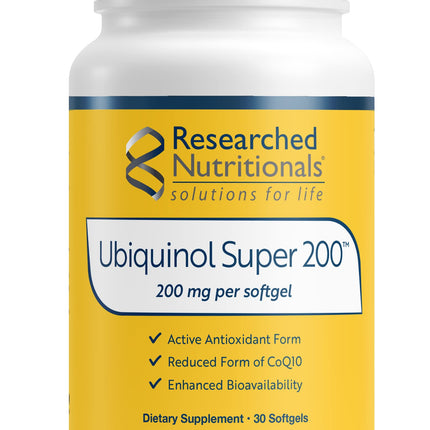 Researched Nutritionals Ubiquinol Super 200 - Enhanced Absorption CoQ10 200mg Softgels