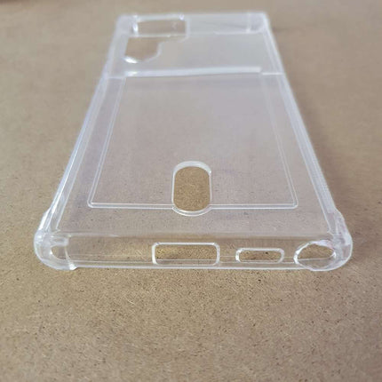 Soft TPU Clear Case With Card Slot - For Samsung S22 Ultra