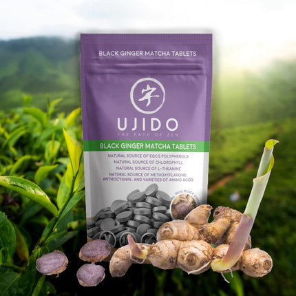 Ujido Black Ginger Matcha Tablets – 180 Count | Japanese Matcha