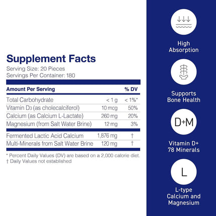 Umeken Mineral L-Calcium D3 360g, 3,600 Balls, 6-Month Supply