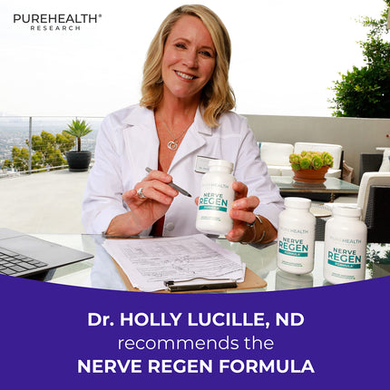 PUREHEALTH RESEARCH Nerve Regen Formula – Nerve Support Supplement for Hands & Feet | 60 Capsules