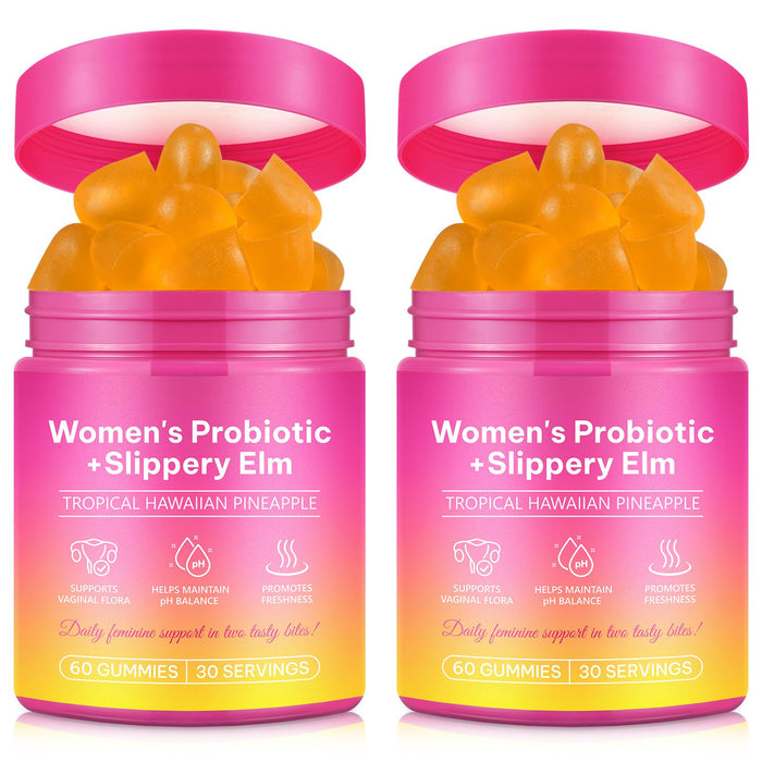 Vaginal Probiotics for Women Gummies - Digestive Health, pH Balance, Immune Support | Pineapple Flavor | Vegan, Gluten-Free | 120 Count