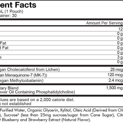 Codeage Liposomal Vitamin D3 Wonder-D – Vegan D3, K2 (MK-7) & B12 in Berry Flavor | 30 Pouches