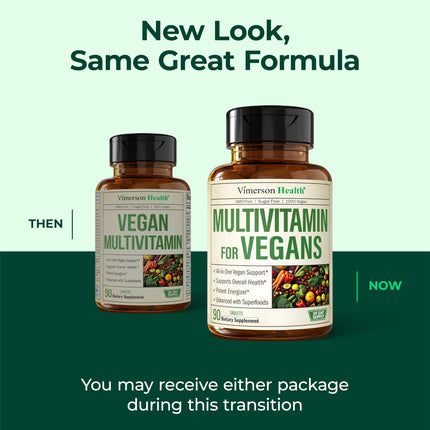 Vegan Multivitamin for Women & Men – 90 Tablets, 23 Essential Nutrients